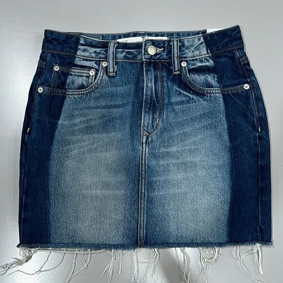 Lovers + Friends Elijah Denim Mini Skirt size 25 - Picture 2 of 9